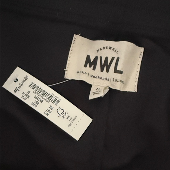 Madewell Breeze Slim Black Joggers Medium - Picture 2 of 2